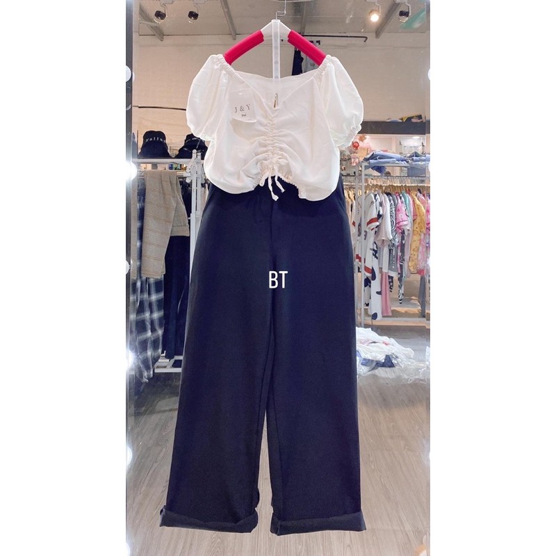 [ SIÊU SALE 42% ] [Rẻ Vô Địch] Áo Croptop Dây Rút Basic(Hàng Có Sẵn, Ảnh Thật) | BigBuy360 - bigbuy360.vn