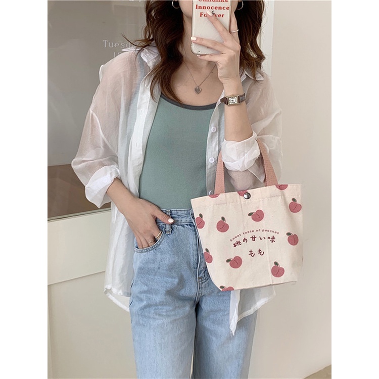 Túi vải Mini Dễ Thương Phong Cách Hàn Quốc Cho Nữ