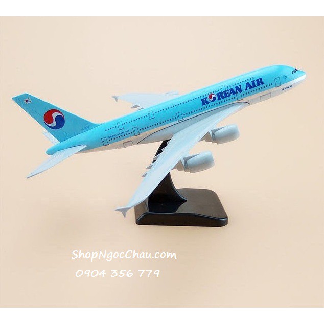 Mô hình máy bay tĩnh Airbus A380 Korean Air 20cm