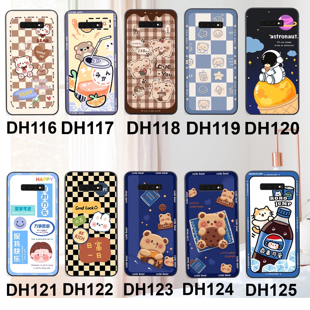 Ốp lưng Samsung S10 / S10 PLUS / S10 5G in hình 3D GẤU cute be@r, soda, happy day cực hot ,thời thượng