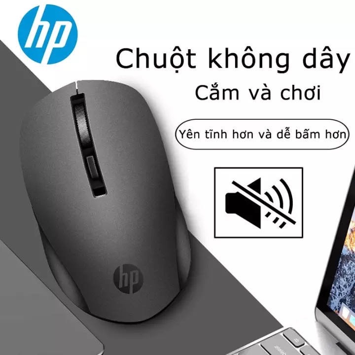 Chuột Mouse không dây HP S1000 PLUS Chính hãng (Có pin, 1xAA, Công tắc)