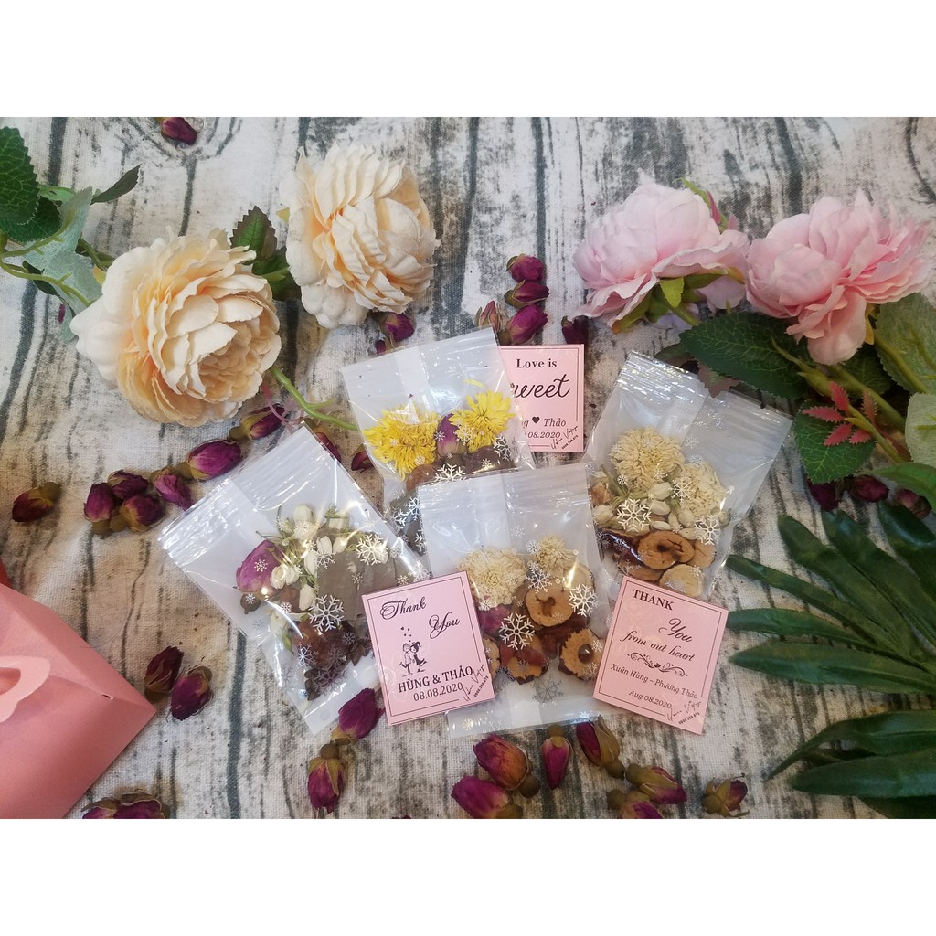 🎁 Combo 100 set trà hoa (Quà đáp lễ cho đám cưới - Wedding gift) | BigBuy360 - bigbuy360.vn