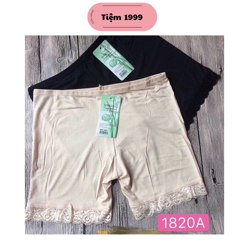 Quần mặc váy cotton lạnh pha ren mặc trong váy (đầm) chất cotton phối ren đùi