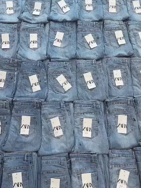 Quần jean nữ ống đứng lưng cao co giãn ZR xuất | BigBuy360 - bigbuy360.vn