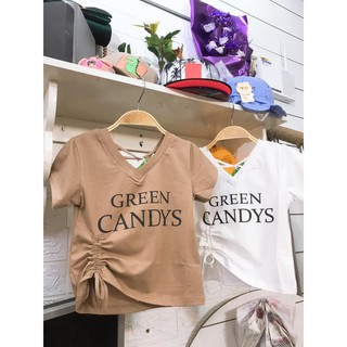 Aó cổ tim rút dây cho bé gái