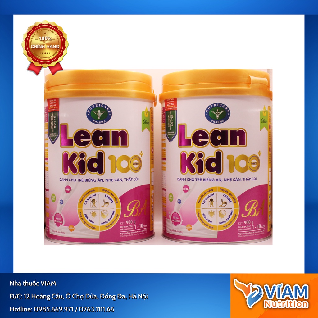 Sữa Lean Kid 100+ BA  400g & 900g - Dành cho trẻ Biếng Ăn