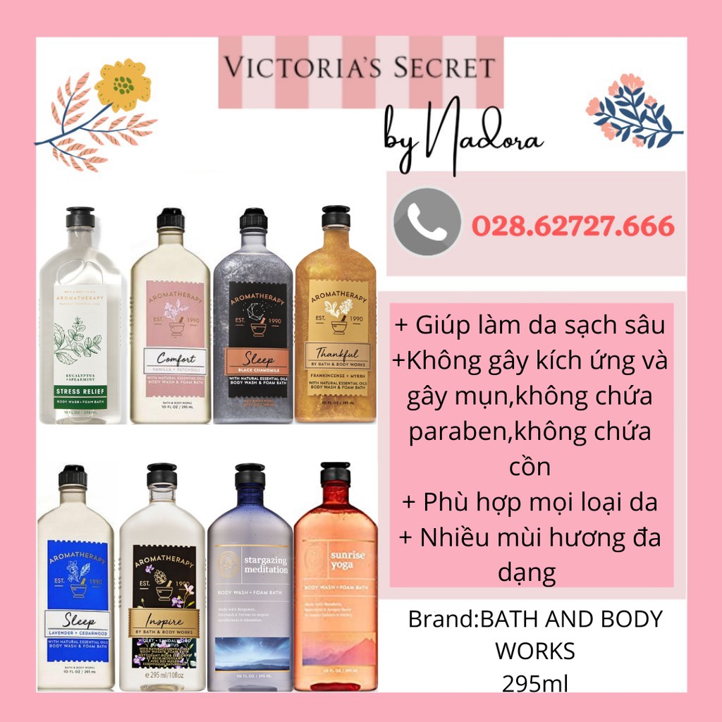 Sữa Tắm Bath And Body Works Aromatherapy Body Wash+ Foam Wash