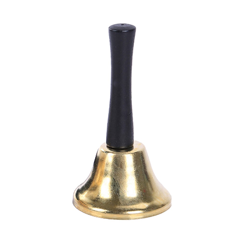 BZ_Christmas Xmas School Pet Call Ringtone Jingle Hand Bell with Wooden Handle Toy