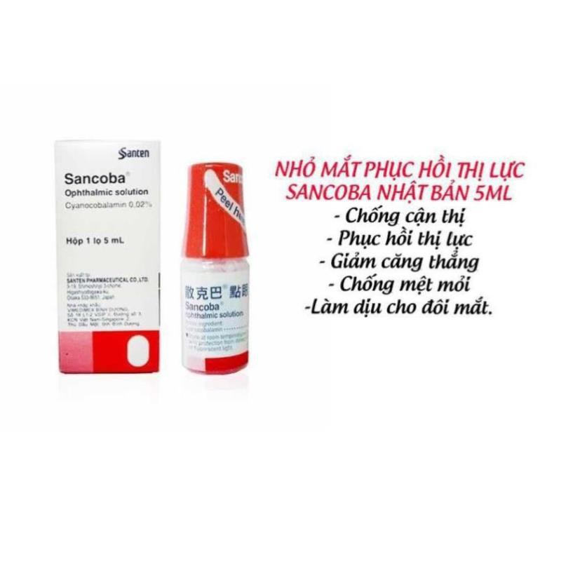 [combo] Nước nhỏ mắt sancoba nhật bản cận lens rohto chăm sóc sức khỏe mắt phục hồi thị lực giảm khô nhức mỏi mắt