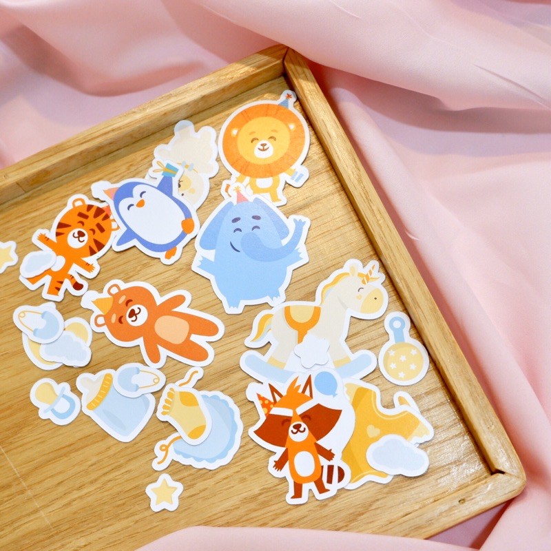 BABY Sticker die-cut - Sticker cắt rời - Nguyên vật liệu làm Scrapbook Handmade