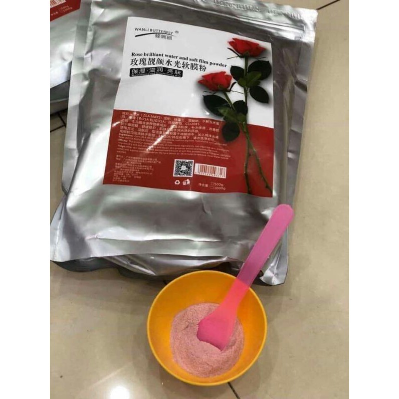 BỘT NẠ DẺO HOA HỒNG COLLAGEN DNA CÁ HỒI gói lớn 1kg