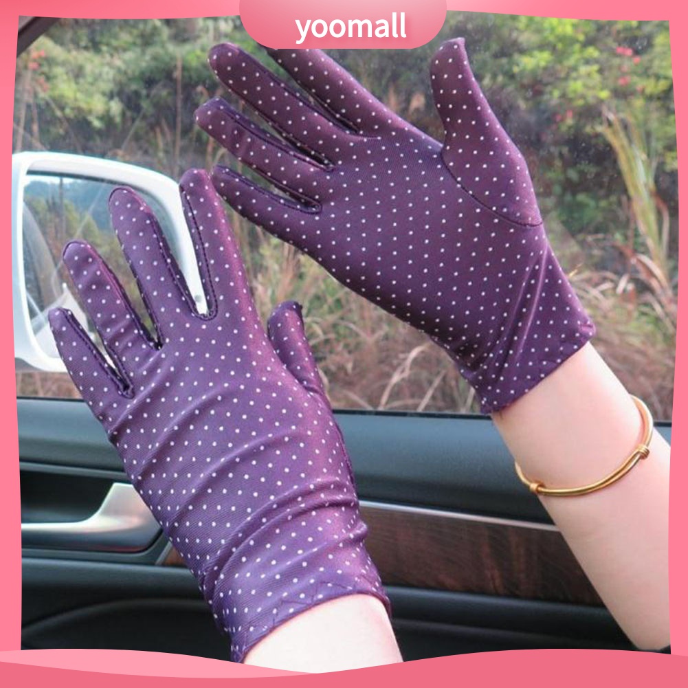 Yomall♡ Găng Tay Chống Nắng Hoạ Tiết Chấm Bi Thời Trang Mùa Hè Cho Phái Nữ