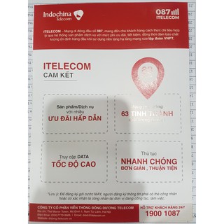 Sim 4G Itelecom MAY gói 90gb/tháng, Free các cuộc gọi Vina dưới 20p