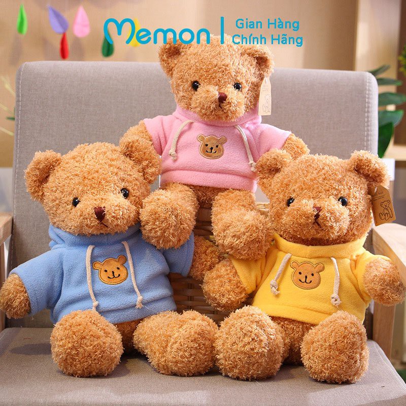 Gấu Bông Teddy Mini Áo Mũ Cao Cấp Memon