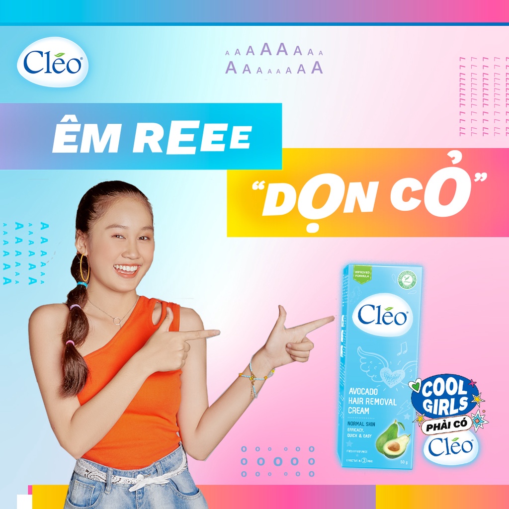 Kem Tẩy Lông Cho Da Thường Cleo Avocado Hair Removal Cream Normal Skin 50g