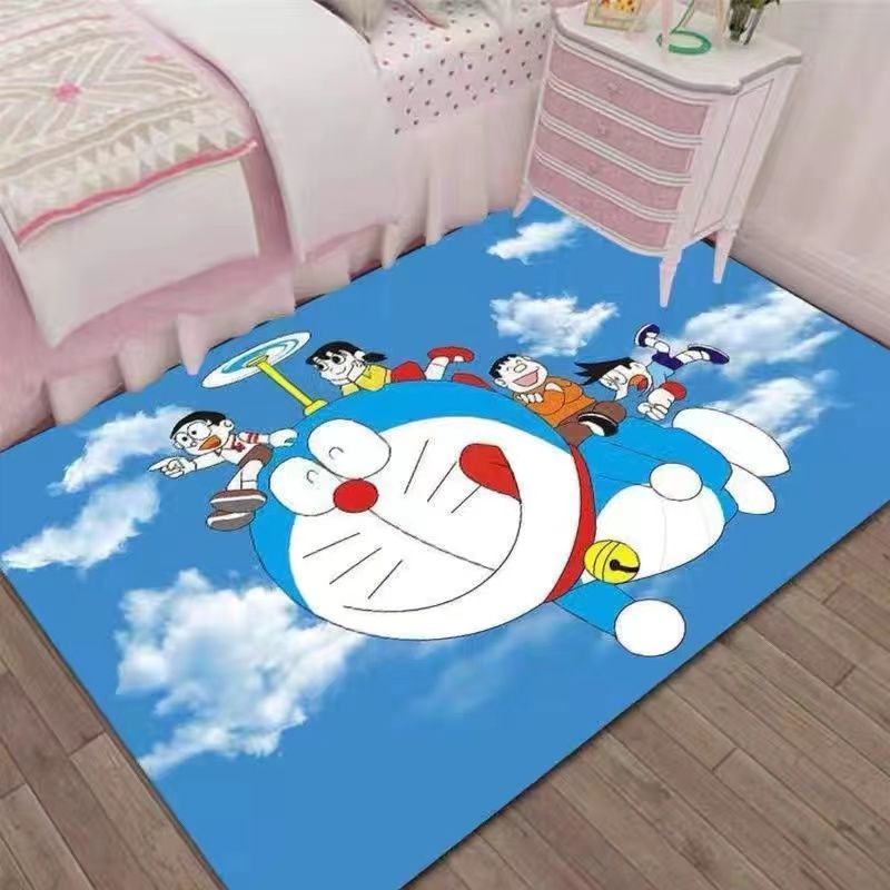 Thảm Trải Sàn Họa Tiết Hoạt Hình Doraemon Đơn Giản Trang Trí Nhà Cửa