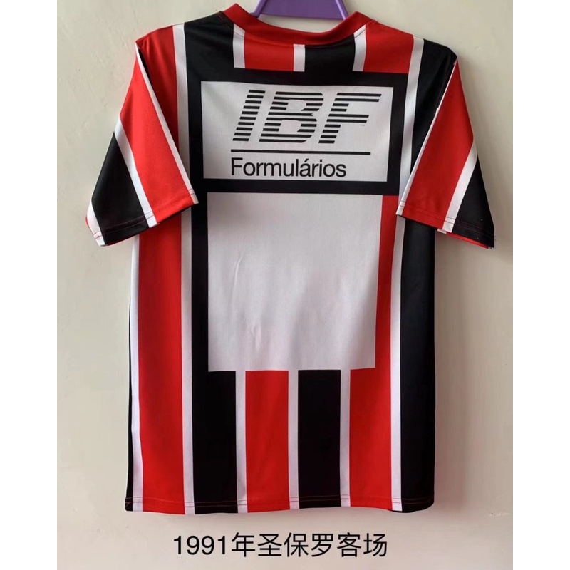 Áo Thun Bóng Đá Ngắn Tay Đội Tuyển Sao Paulo S-2XL 1991