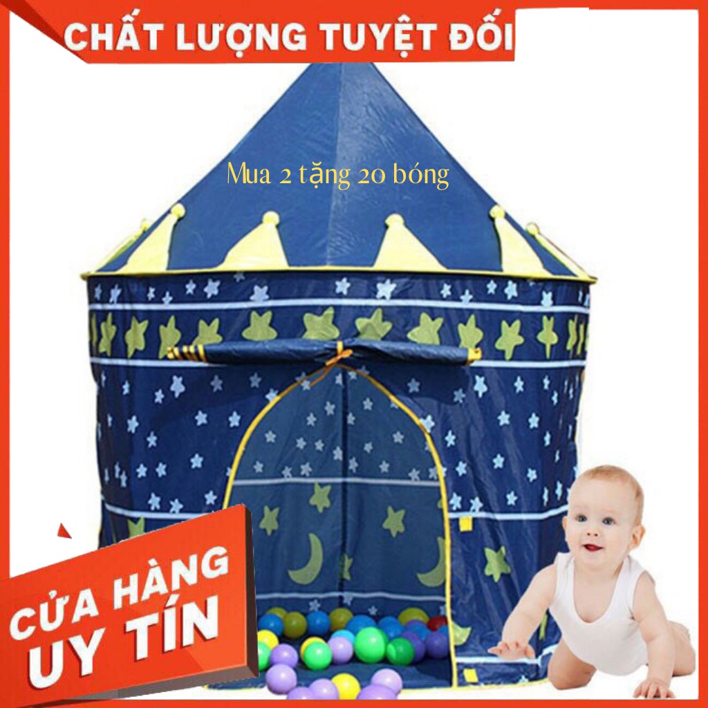 Lều bóng công chúa hoàng tử hình lâu đài cho bé chất đẹp - Xả kho 3 ngày(kèm ảnh thật)