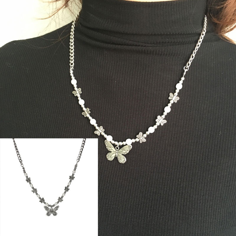 Dây chuyền mặt hình bướm phong cách gothic cổ điển quyến rũ cho nữ