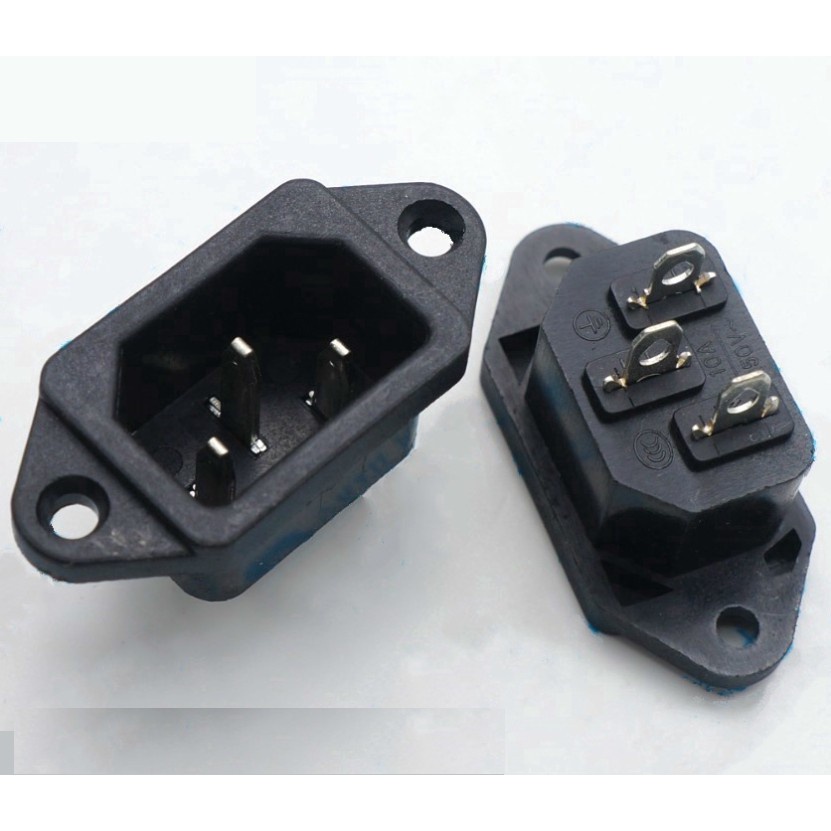 Jack nguồn AC 3 chân 10A 250AC