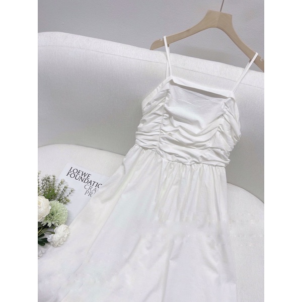 VÁY 2 DÂY LINEN CHUN LƯNG