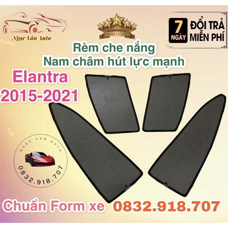 Rèm Che Nắng Nam Châm Elantra 2015 - 2021 hàng loại 1