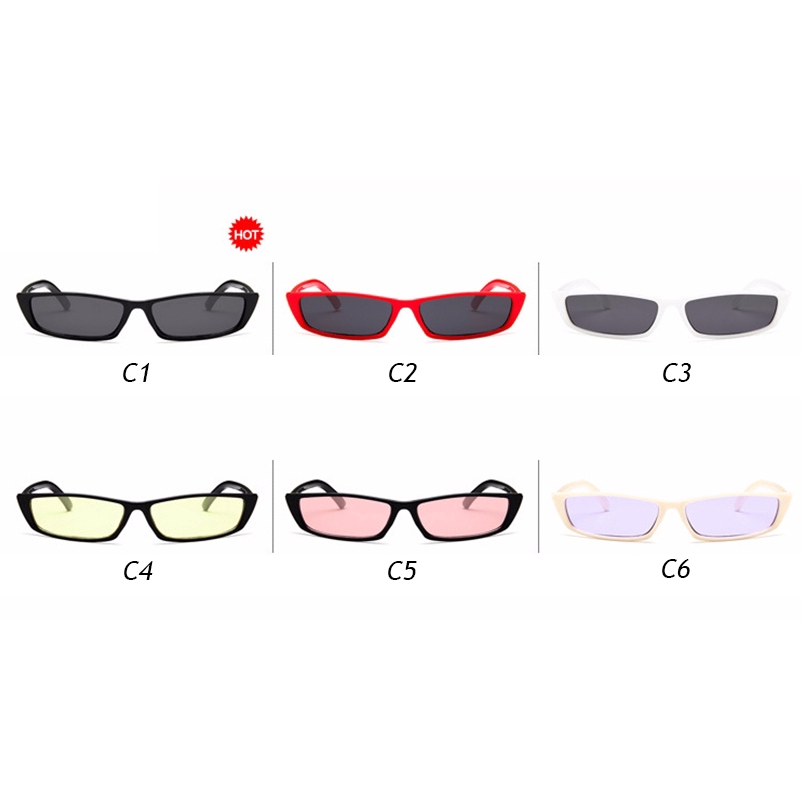 Kính mát gọng chữ nhật phong cách retro unisex