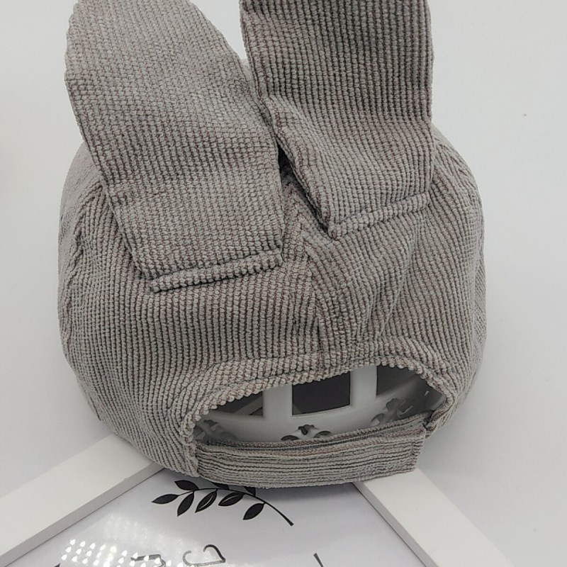 Mũ Lưỡi Trai Mềm Thoáng Khí Thiết Kế Tai Thỏ In Chữ Dễ Thương Cho Bé