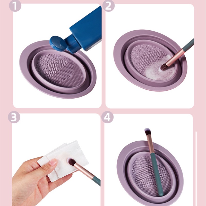 Miếng Silicone Vệ Sinh Cọ Trang Điểm Tiện Lợi