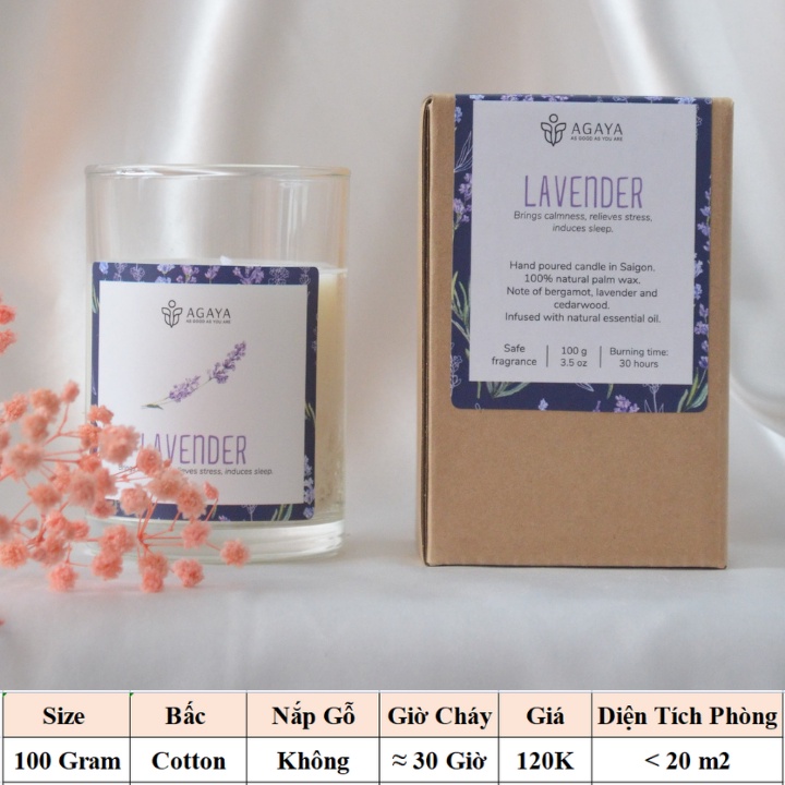 Nến Thơm cao cấp Candle Cup AGAYA - Mùi LAVENDER
