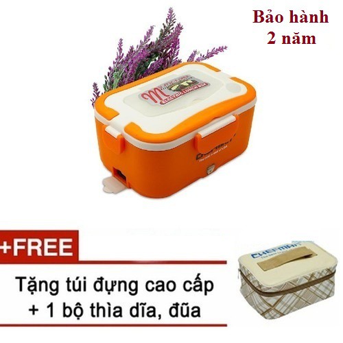 Hộp cơm hâm nóng Chefman CM 113i inox - Hàng chính hãng - Tặng kèm túi đựng hộp cơm | BigBuy360 - bigbuy360.vn