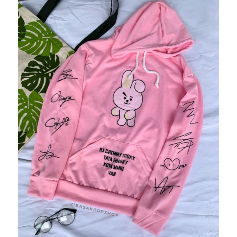 Áo Hoodie Tay Dài In Hình Bt21 Bts Cooky Tata