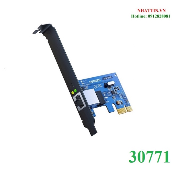 Card mạng Lan PCI Express Gigabit Ethernet 10/100/1000Mbps Ugreen 30771 cao cấp