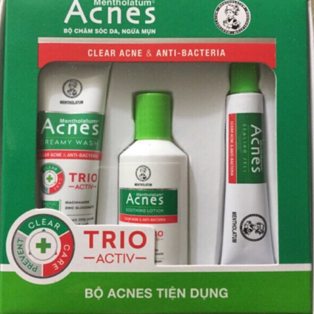 Bộ tiện dụng acnes - bộ sản phẩm chăm sóc da mụn Acnes