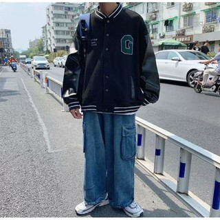 Áo Khoác Varsity Jacket G Tay Da