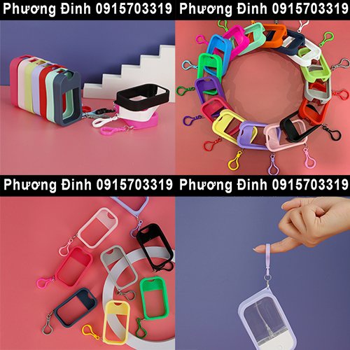 [Tặng phễu chiết + Sticker] Bình xịt nước rửa tay chai xịt cồn mini 45ml viền silicone