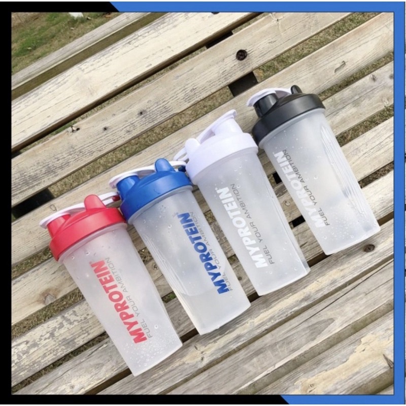 Bình Nước Tập Gym Bình Đựng Nước Thể Thao Nhựa Shaker My Protein 600ml Có Lò Xo Lắc Shaker
