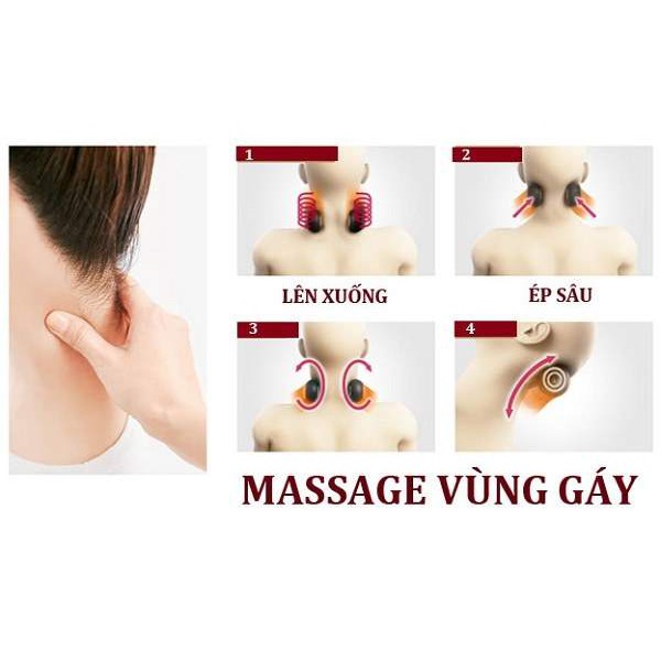 Máy massage giảm đau hồng ngoại, đai massage giảm đau vai gáy 8 bi neck massage PL-901