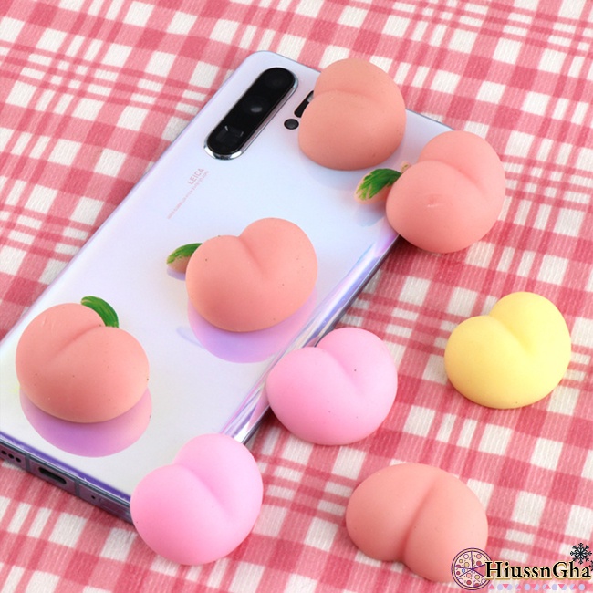 Đồ Chơi Bóp Hình Quả Đào Ba Chiều Làm Từ Nhựa Mềm Dễ Thương Giúp Giải Tỏa Căng Thẳng Hiệu Quả