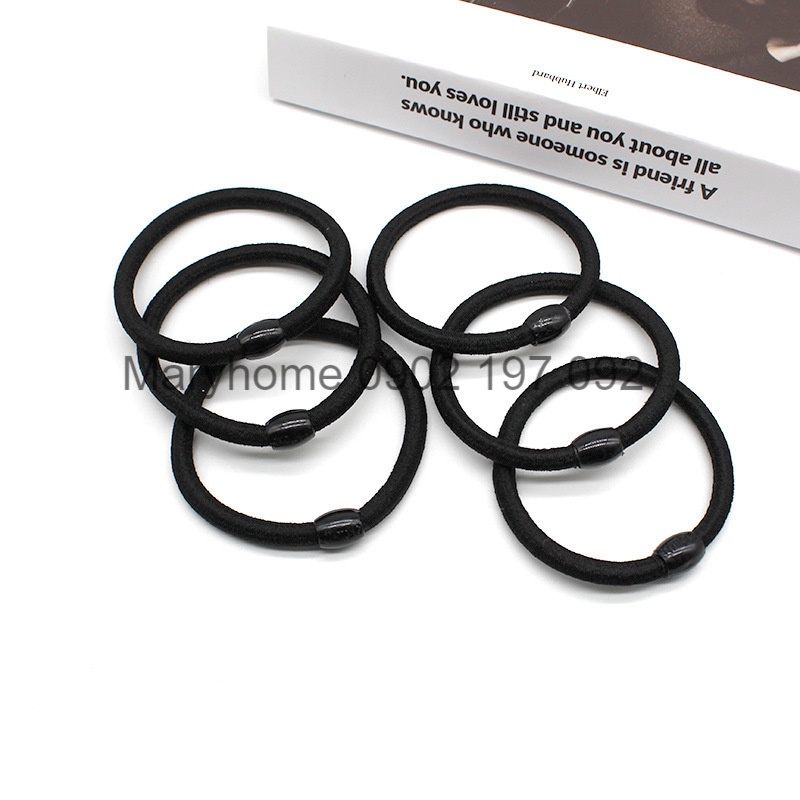 [Sỉ, lẻ] Dây buộc tóc, thun cột tóc nữ màu đen dáng basic Aniva