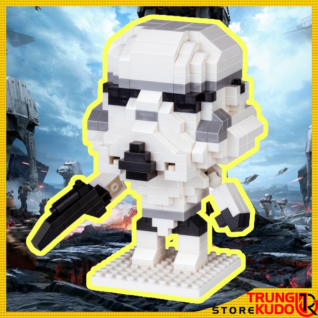 Mô hình Star Wars 3D dạng Đồ chơi xếp hình Start Wars thích hợp làm quà tặng, đồ decor