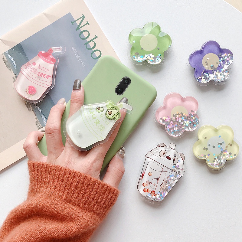 Giá Đỡ Điện Thoại Dạng Lỏng Kiểu Cát Chảy 3d Dễ Thương