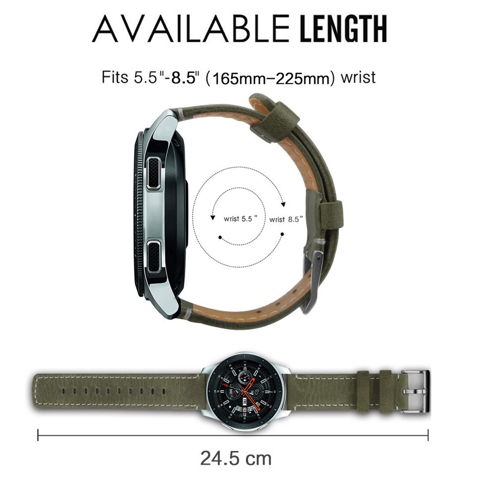Dây da thay thế cho dây đeo đồng hồ thông minh Samsung Galaxy Watch 46mm SM-R800