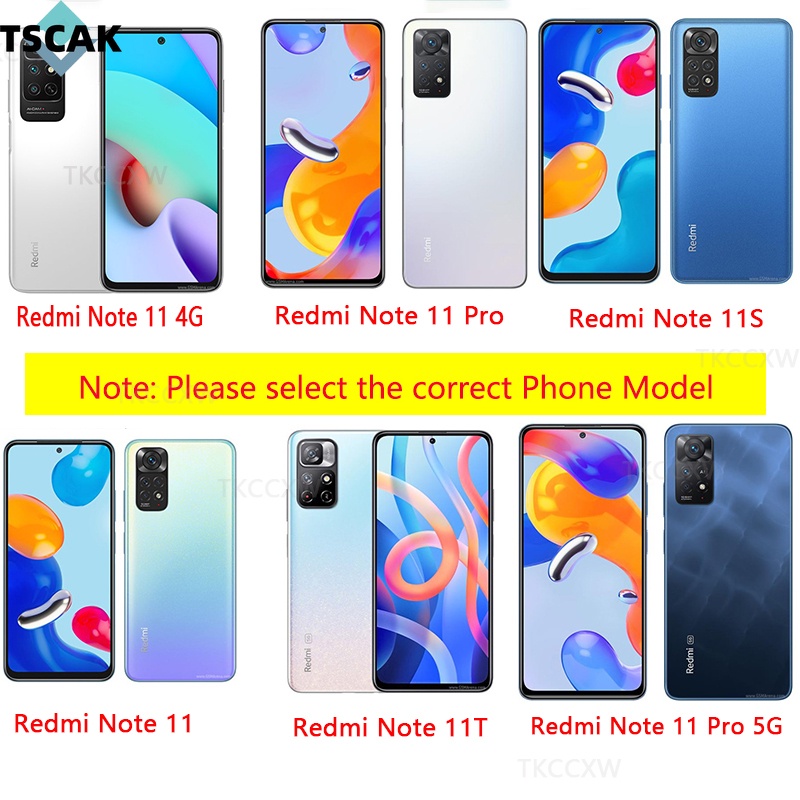 Ốp Điện Thoại Kính Cường Lực Viền Silicone Màu Gradient Cho Xiaomi Redmi Note 10S 11T 11S 11 Pro+