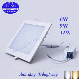 ĐÈN LED ÂM TRẦN VUÔNG SIÊU MỎNG 6W-9W-12W