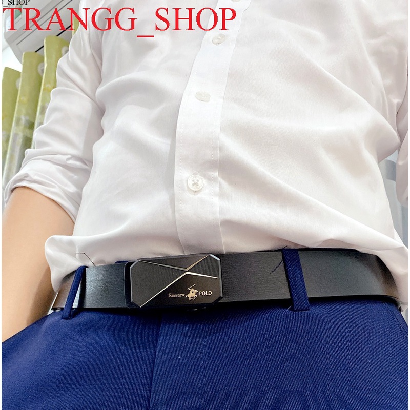 Thắt Lưng Nam Da Bò Cao Cấp Emrenew Polo 2 Lớp Full hộp Đựng Bảo Hành 12 Tháng