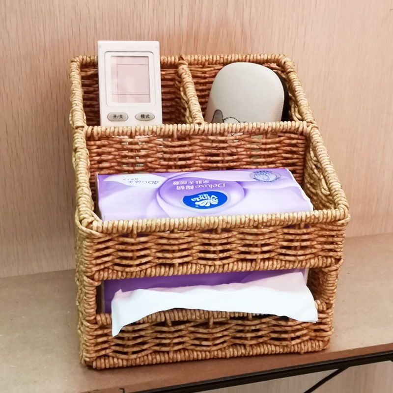 Giỏ Mây Đựng Điều Khiển Từ Xa Để Bàn Tiện Dụng