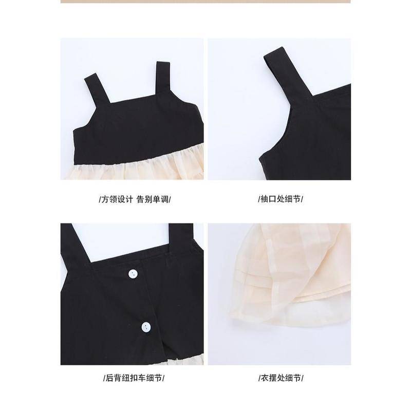 Đầm Hai Dây Mỏng Một Mảnh Thời Trang Xuân Hè Kiểu Mới Cho Bé Gái 5 Tuổi