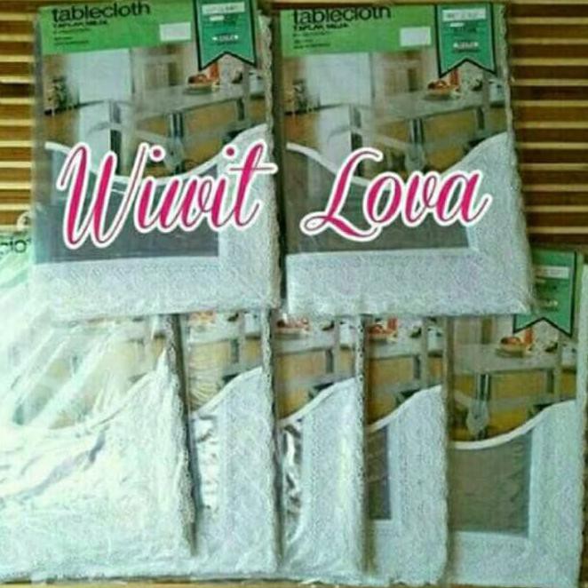 Khăn Trải Bàn Hình Vuông Bằng Nhựa Trong Suốt Viền Ren Trắng 8% Q75U