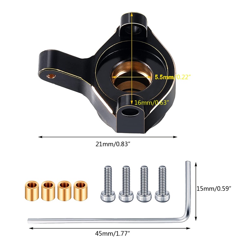 1 Cặp Cốc Lái Bằng Đồng Thau Cho Xe Hơi Điều Khiển Từ Xa 1 / 24 Axial SCX24 90081